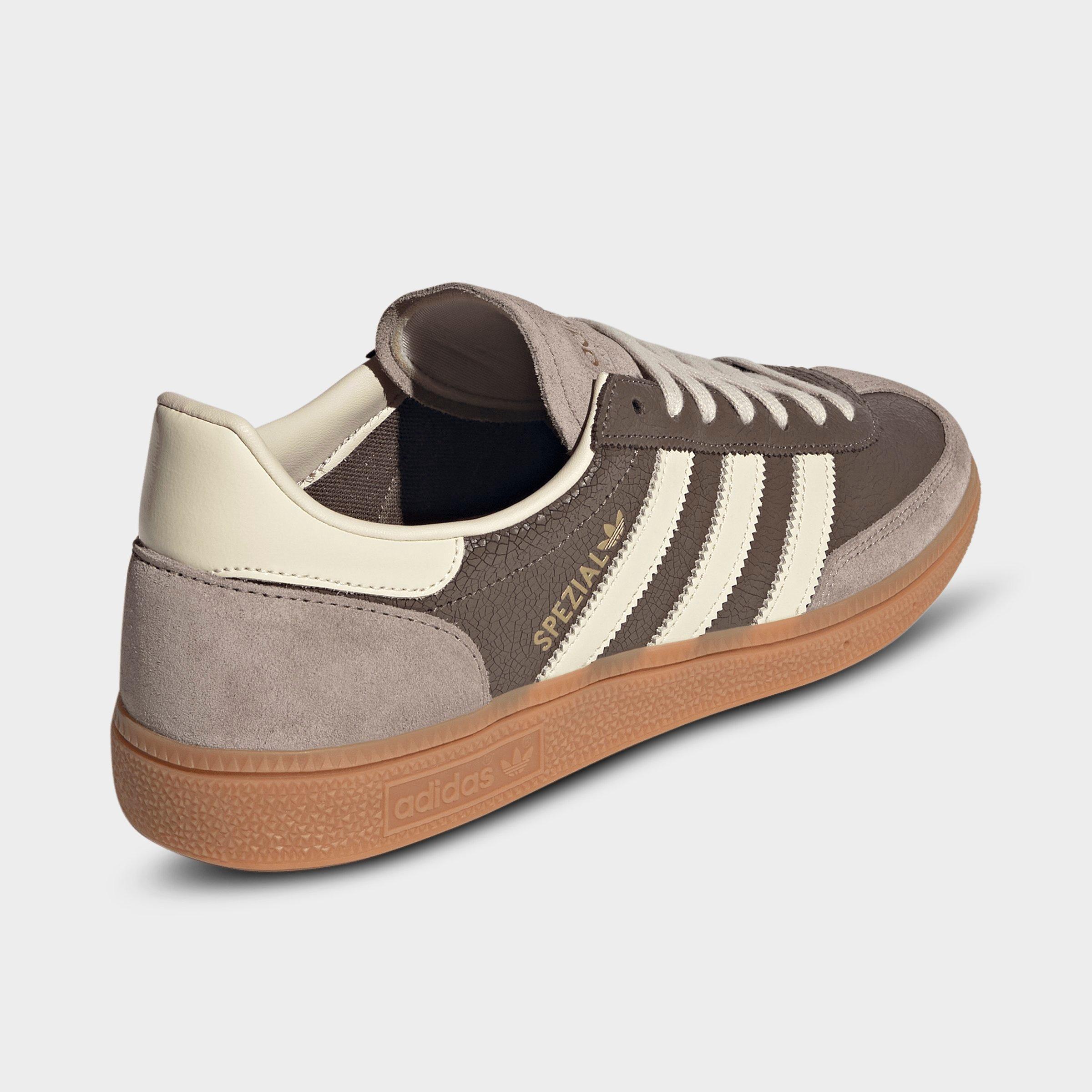 Men's adidas Originals Handball Spezial Casual Shoes - Part 1 - Earth Strata/Warm Vanilla/Gum - Back view