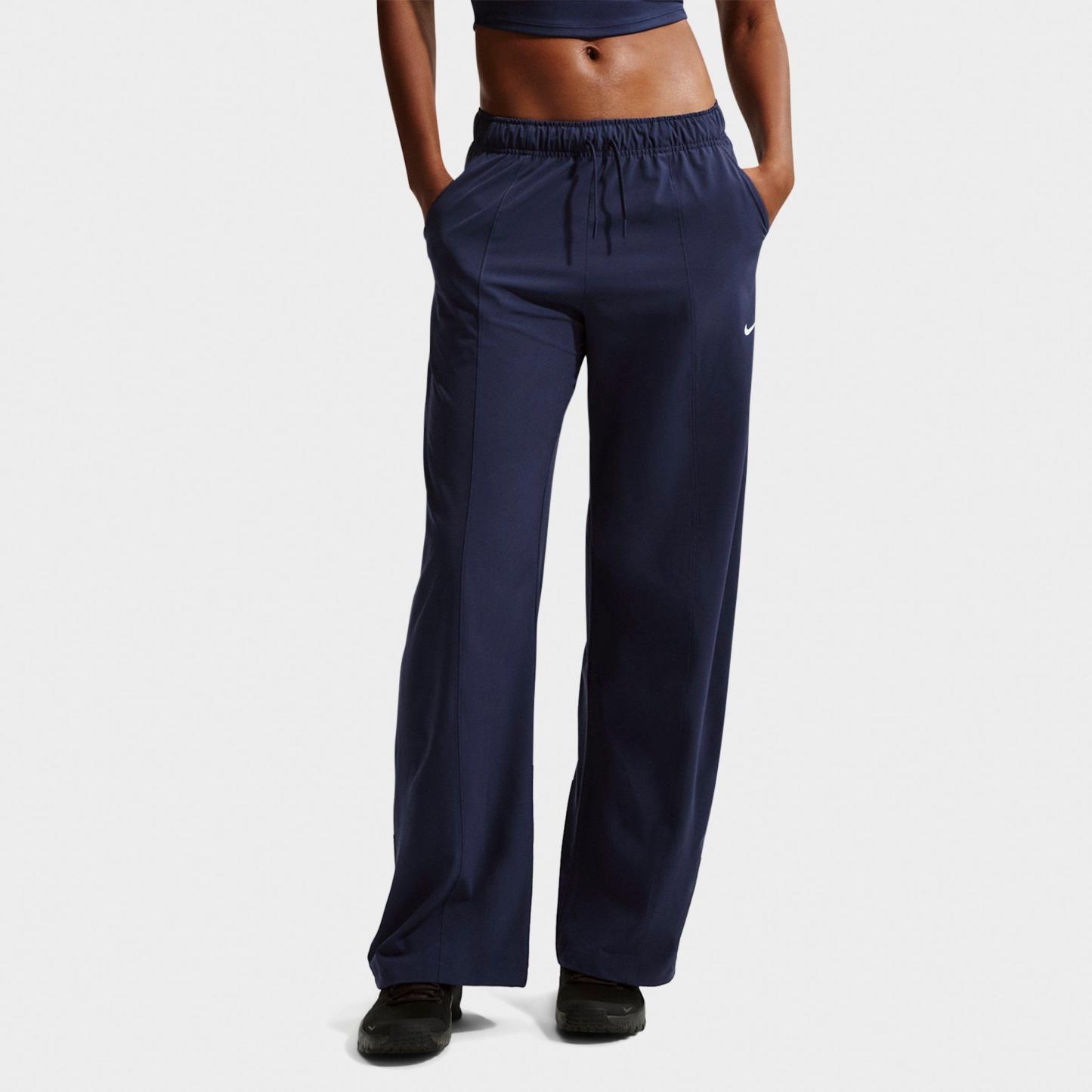 Women's Nithtke One Dri-FIT Woven Wide-Leg Pants - Midnight Navy/White