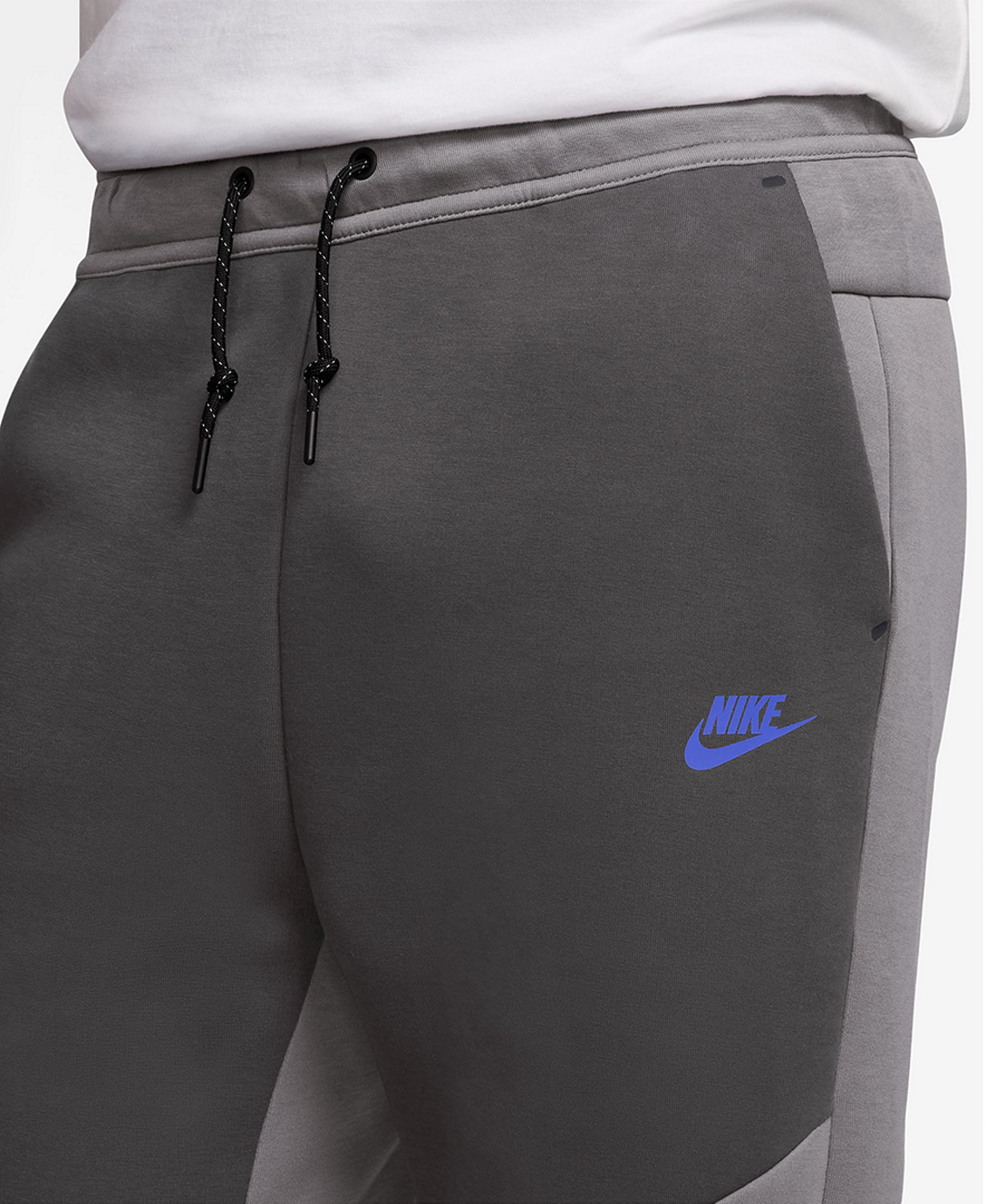 Nike Men's Tech Fleece Drawstring Joggers Pants - Medium Ash/Sapphire