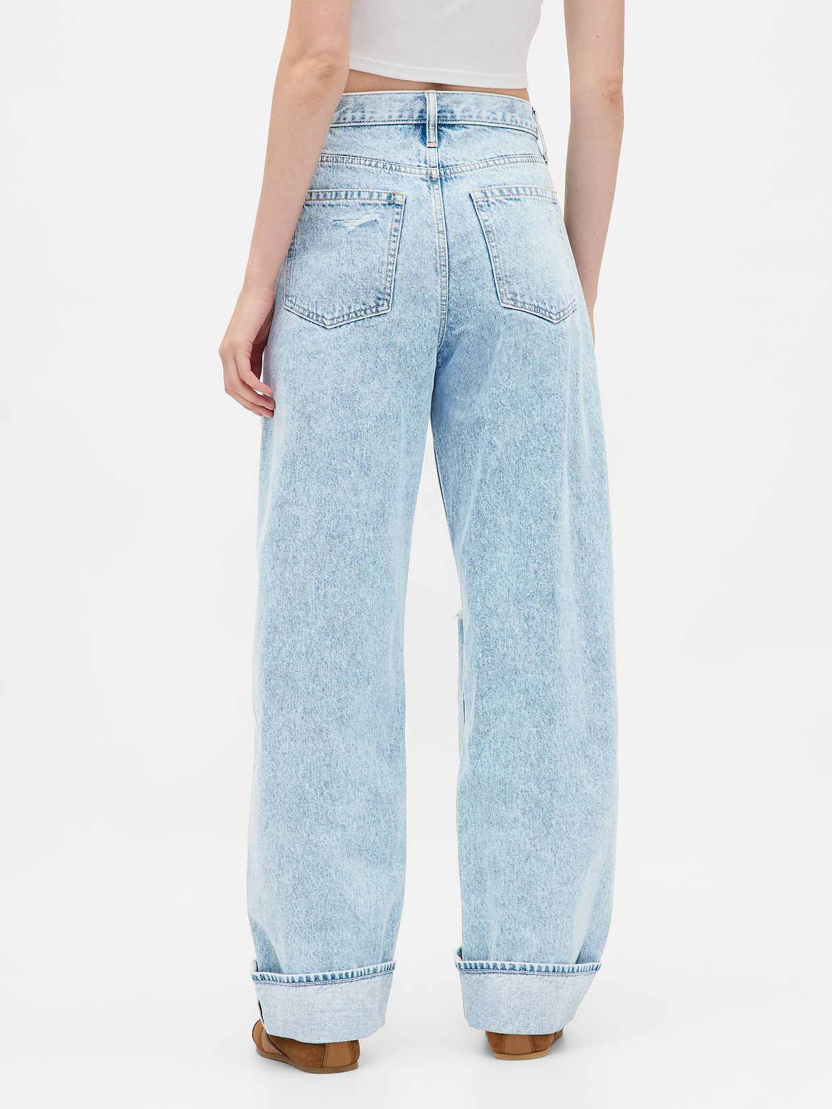 High Rise Barrel Jeans - Light indigo