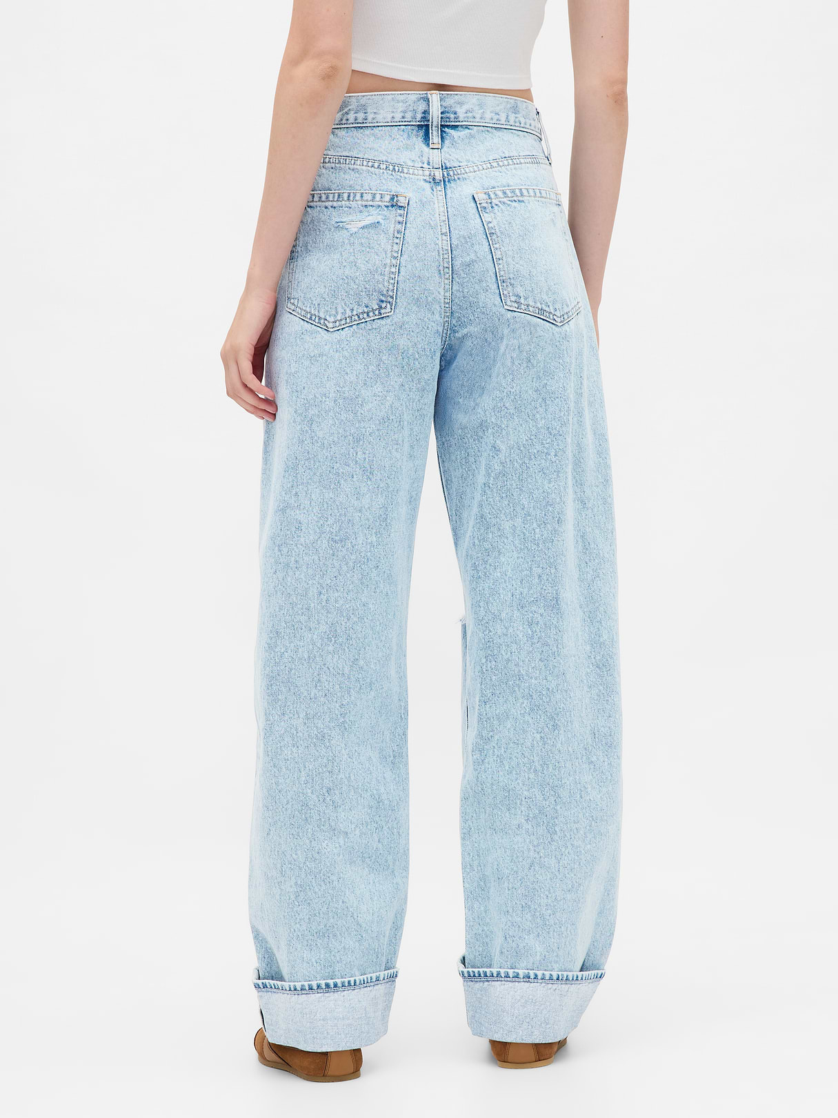 High Rise Barrel Jeans - Light indigo
