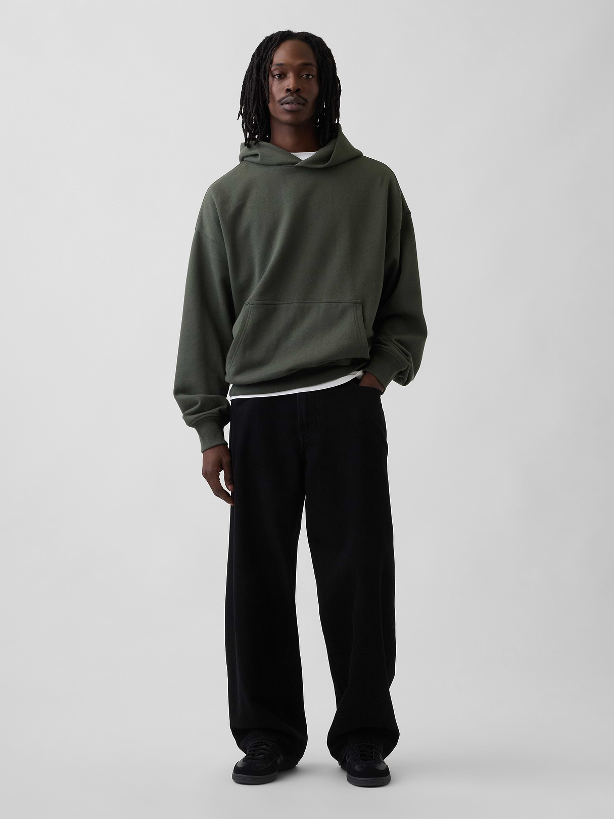 Adult Heavyweight Oversized Hoodie - DEEP DEPTHS GREEN