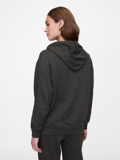 Relaxed Gap Logo Hoodie - charcoal heather gray