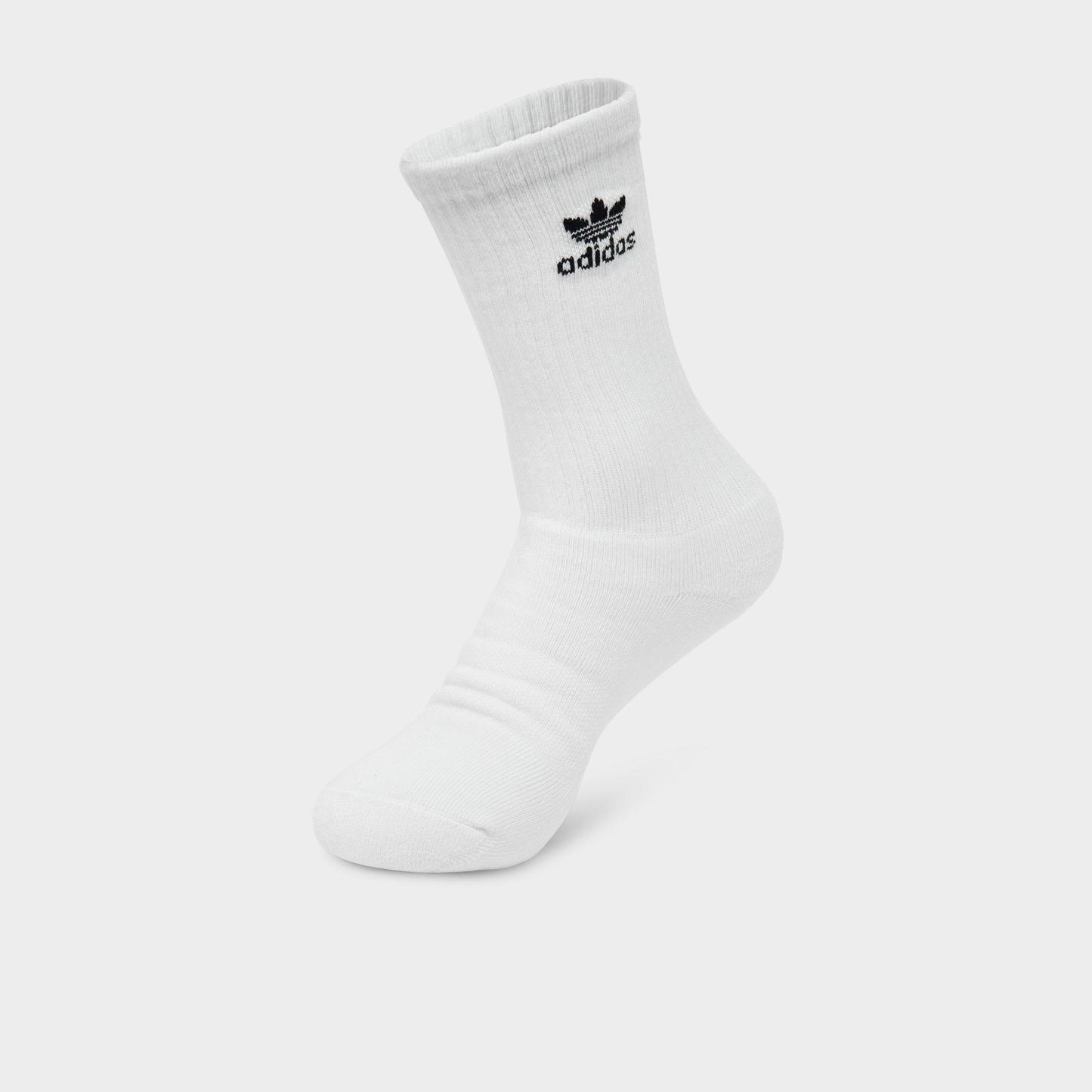 Women's adidas Originals Trefoil Cushion Crew Socks (6-Pack) - White