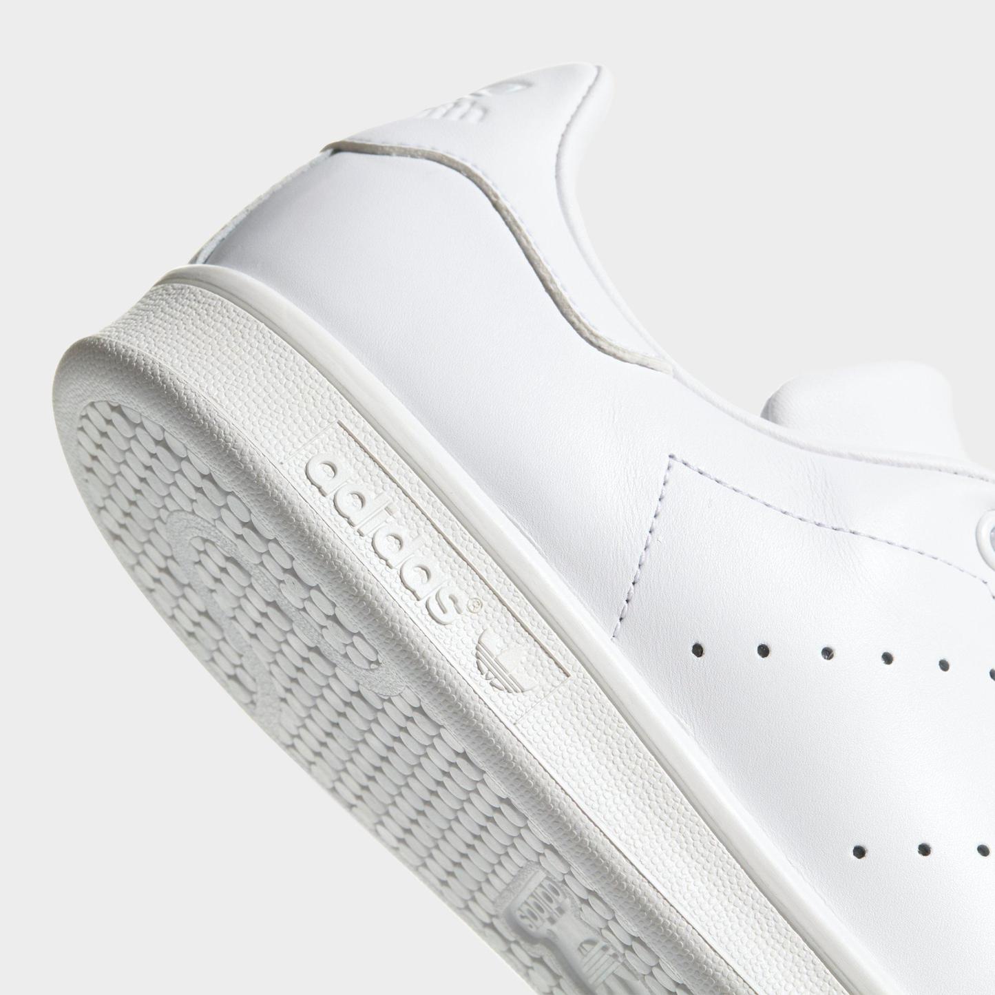 Men's adidas Originals Stan Smith Casual Shoes - Cloud White/Cloud White/Cloud White - Detail shot