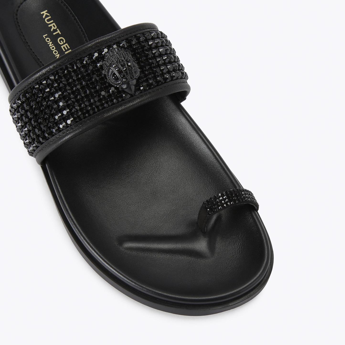Kurt Geiger London Mesh Toe Thong Sandal - Black - view 5