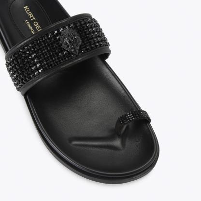 Kurt Geiger London Mesh Toe Thong Sandal - Black - view 5