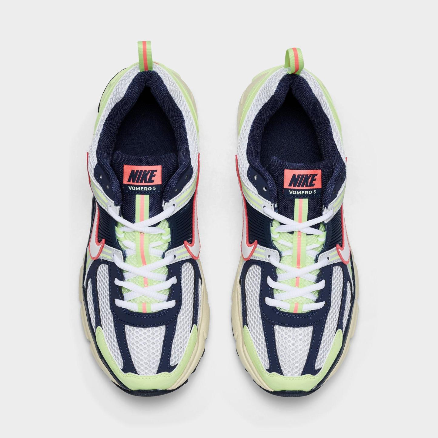 Big Kids' Nithtke Vomero 5 Casual Shoes - Part 1 - Barely Volt/Midnight Navy/Pure Platinum/White - Top view