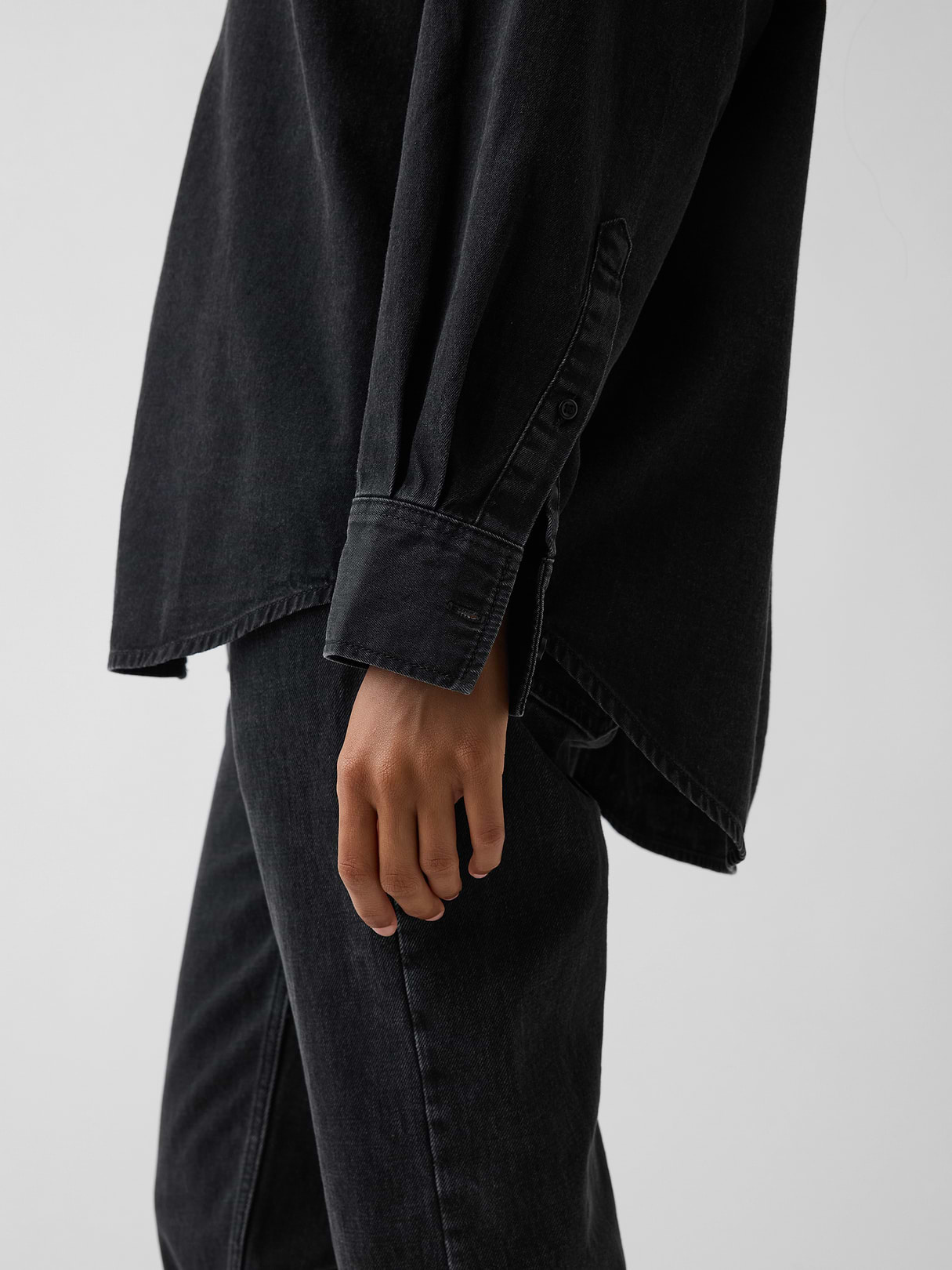 Denim Big Shirt - Black wash