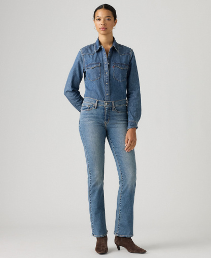 Levi's 315 Shaping Mid Rise Lightweight Bootcut Jeans - Camp Denim