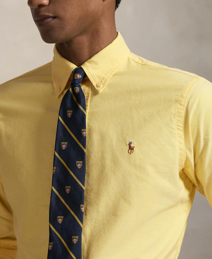 Polo Ralph Lauren Men's Classic-Fit Plaid Brushed Oxford Shirt - Yellow
