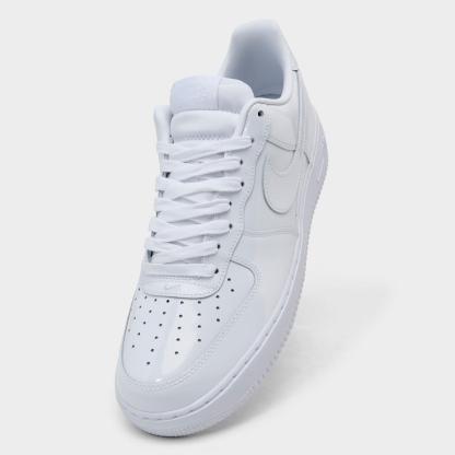 Men's Nike Air Force 1 '07 Premium Patent Leather Casual Shoes - White/White