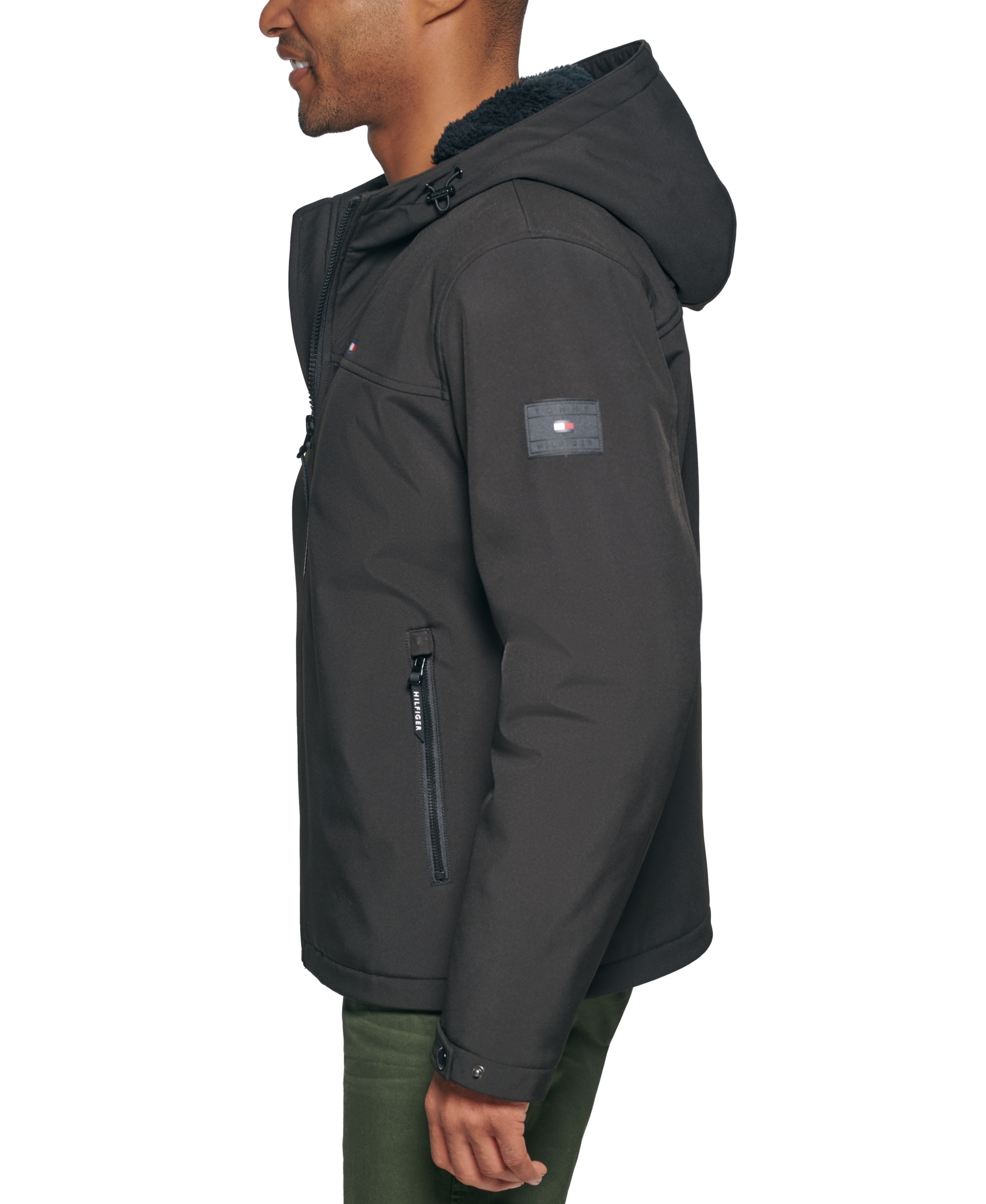 Tommy Hilfiger Men's Softshell Hooded Jacket - Black