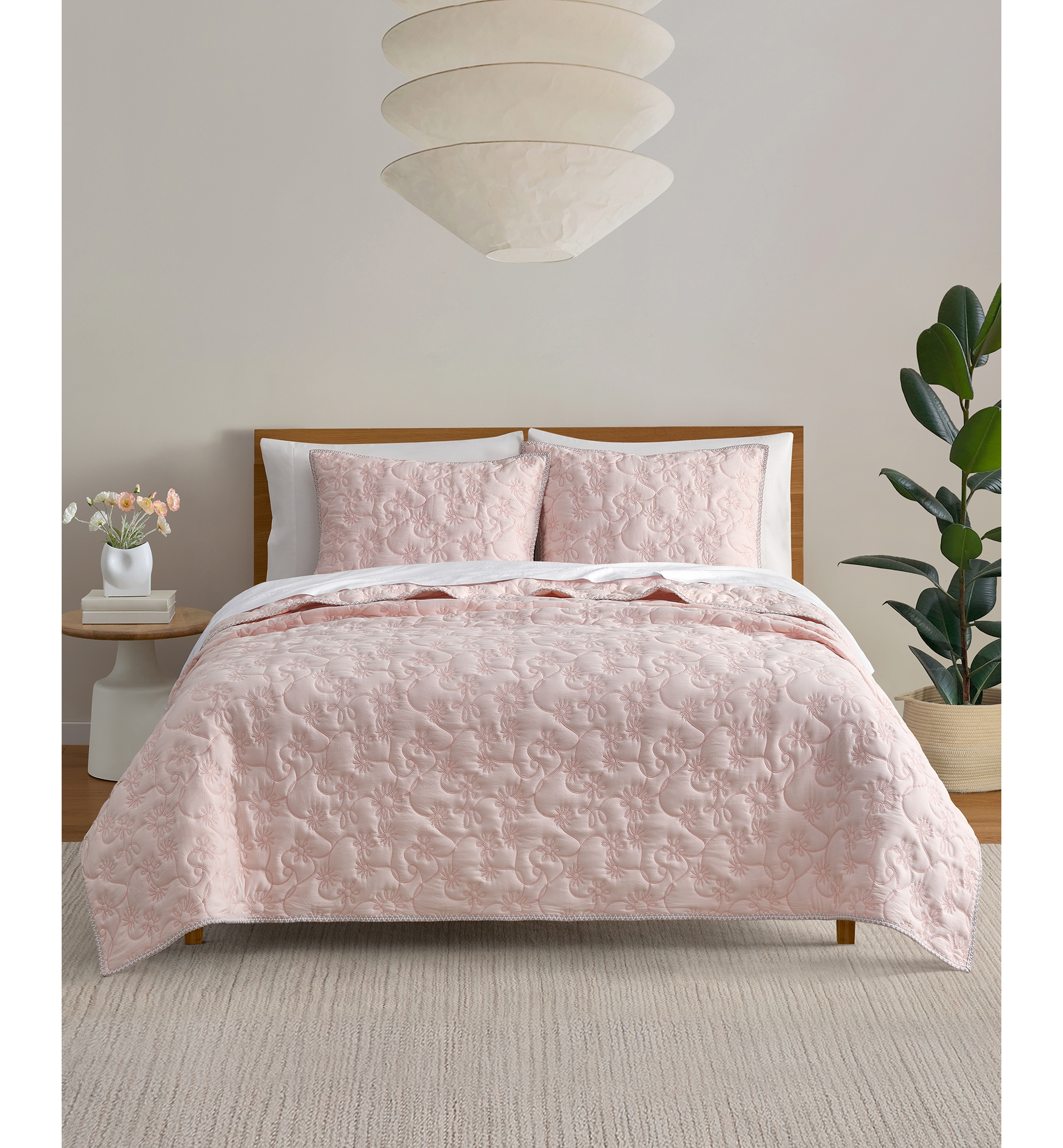 UGG® Botanic Lightweight 3-Piece Quilt Sets - Snow Birch