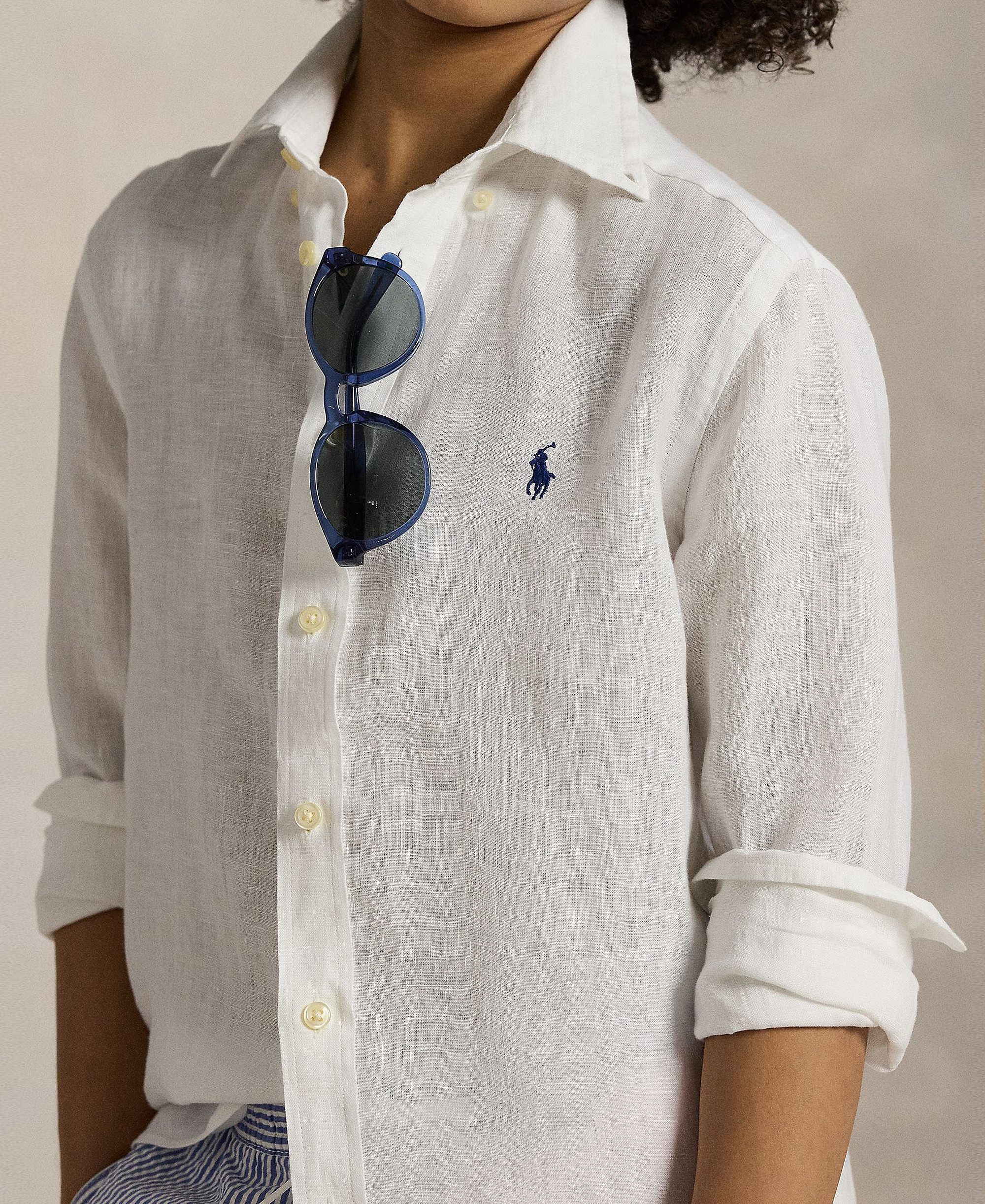 Polo Ralph Lauren Boys' 8-20 Linen Shirt - White