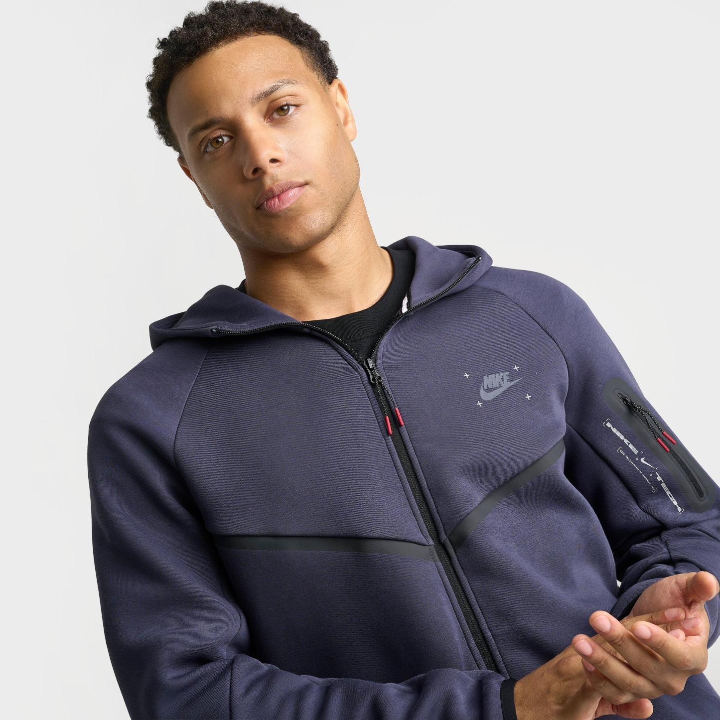 Men's Nithtke Tech Fleece Windrunner Graphic Full-Zip Hoodie - Gridiron/Black