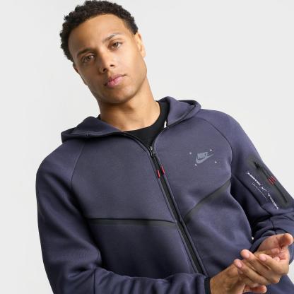 Men's Nithtke Tech Fleece Windrunner Graphic Full-Zip Hoodie - Gridiron/Black