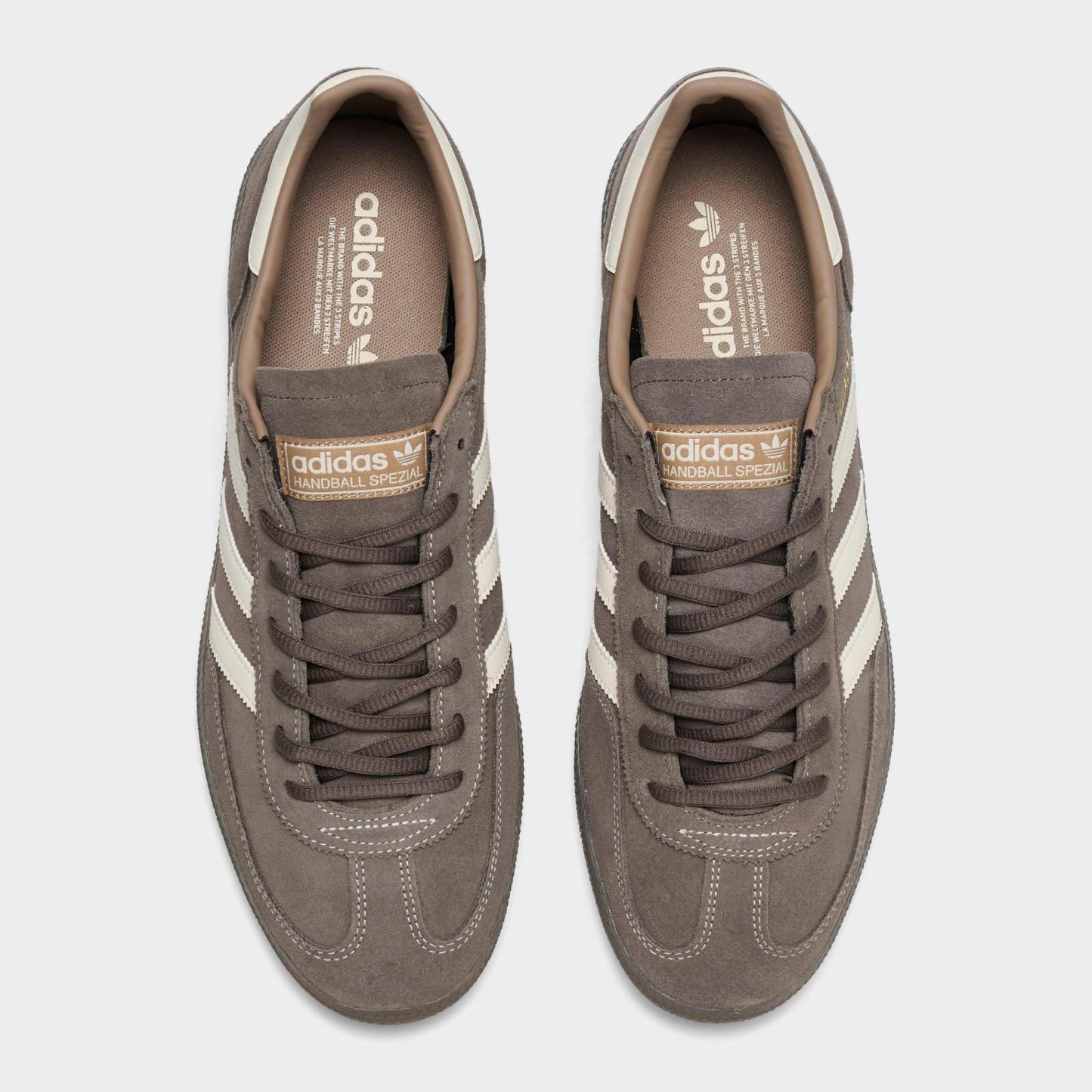 Men's adidas Originals Handball Spezial Casual Shoes - Part 4 - Earth Strata/White/Gum - Top view