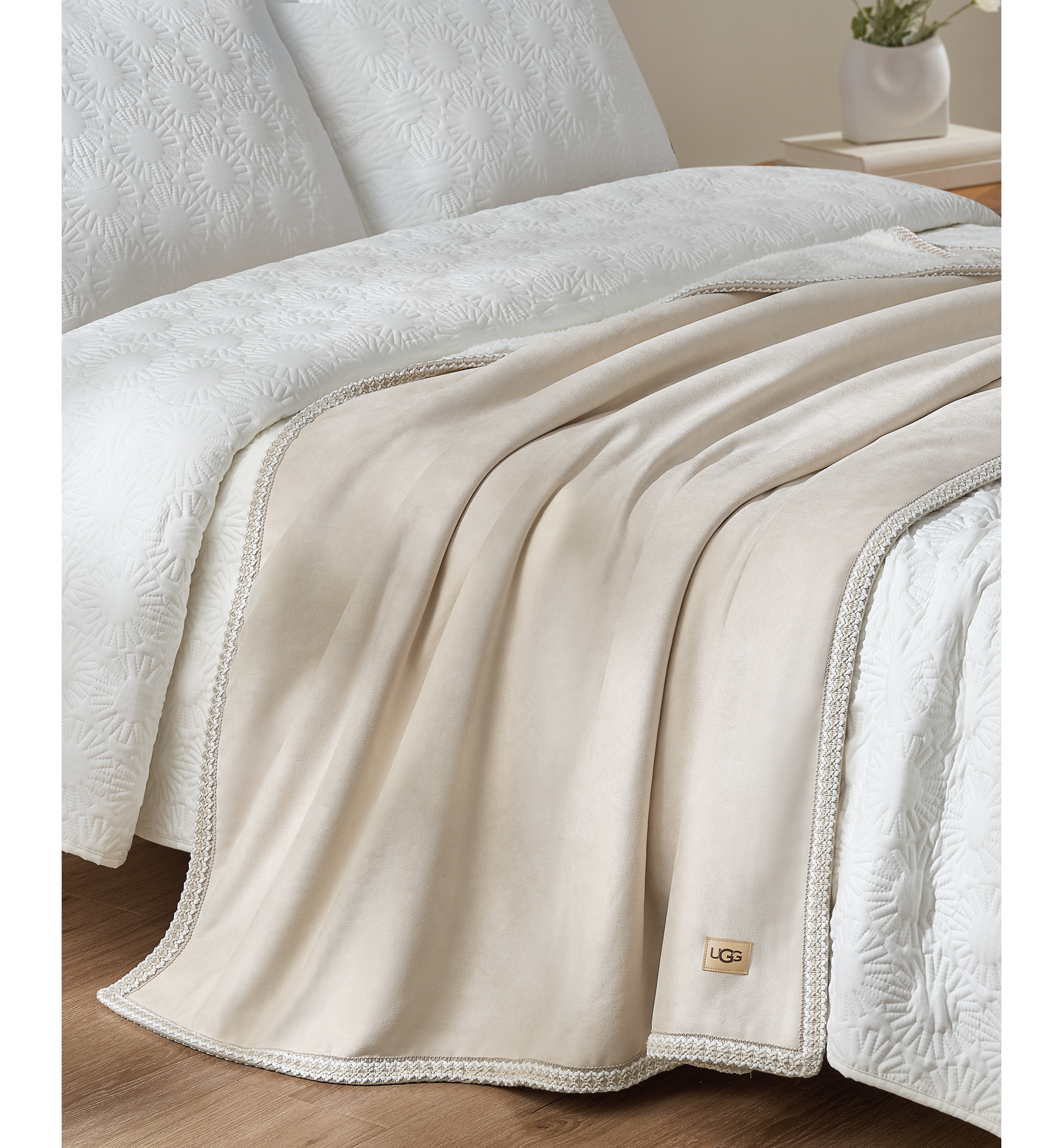 UGG® Kirkwood UGG Braid Throw, 50" x 70" - Birch