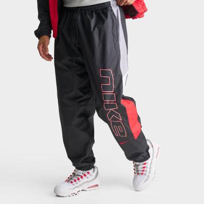 Men's Nithtke Sportswear Windrunner Lined Track Pants - Black/University Red/Cement Grey