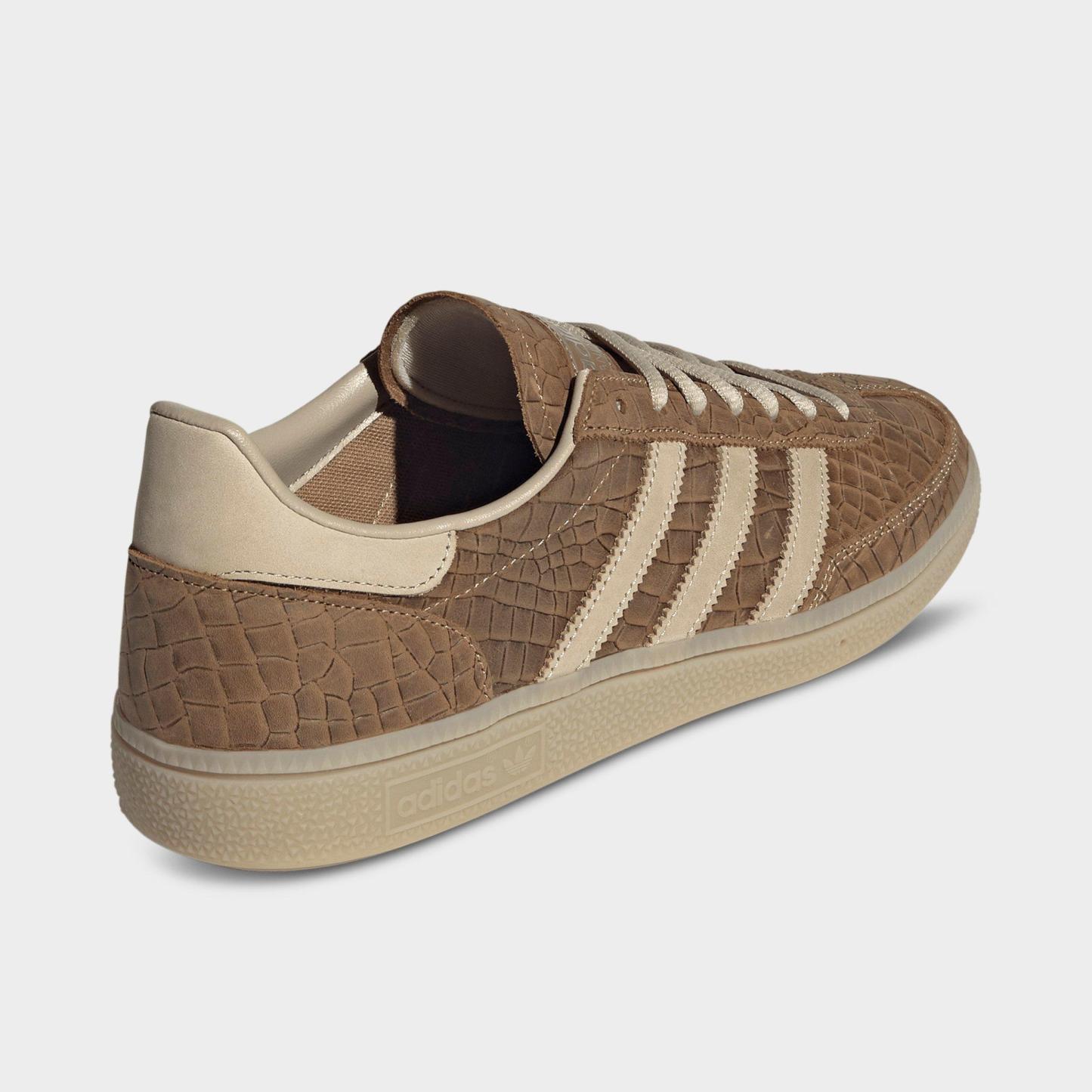 Men's adidas Originals Handball Spezial Casual Shoes - Part 2 - Light Cinnamon/Savanna/Stone Khaki - Back view
