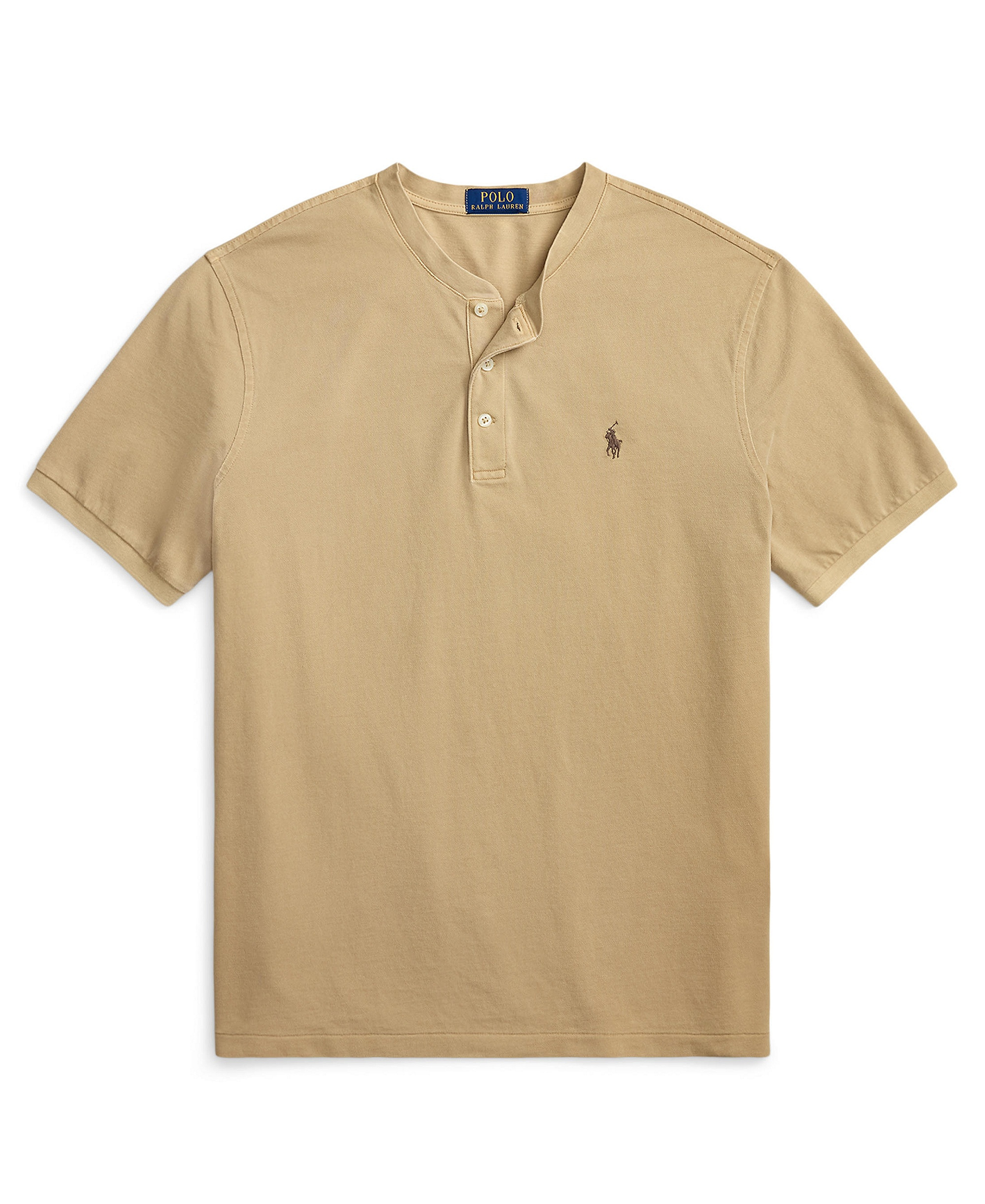Polo Ralph Lauren Men's Featherweight Mesh Henley Shirt - Vintage Khaki