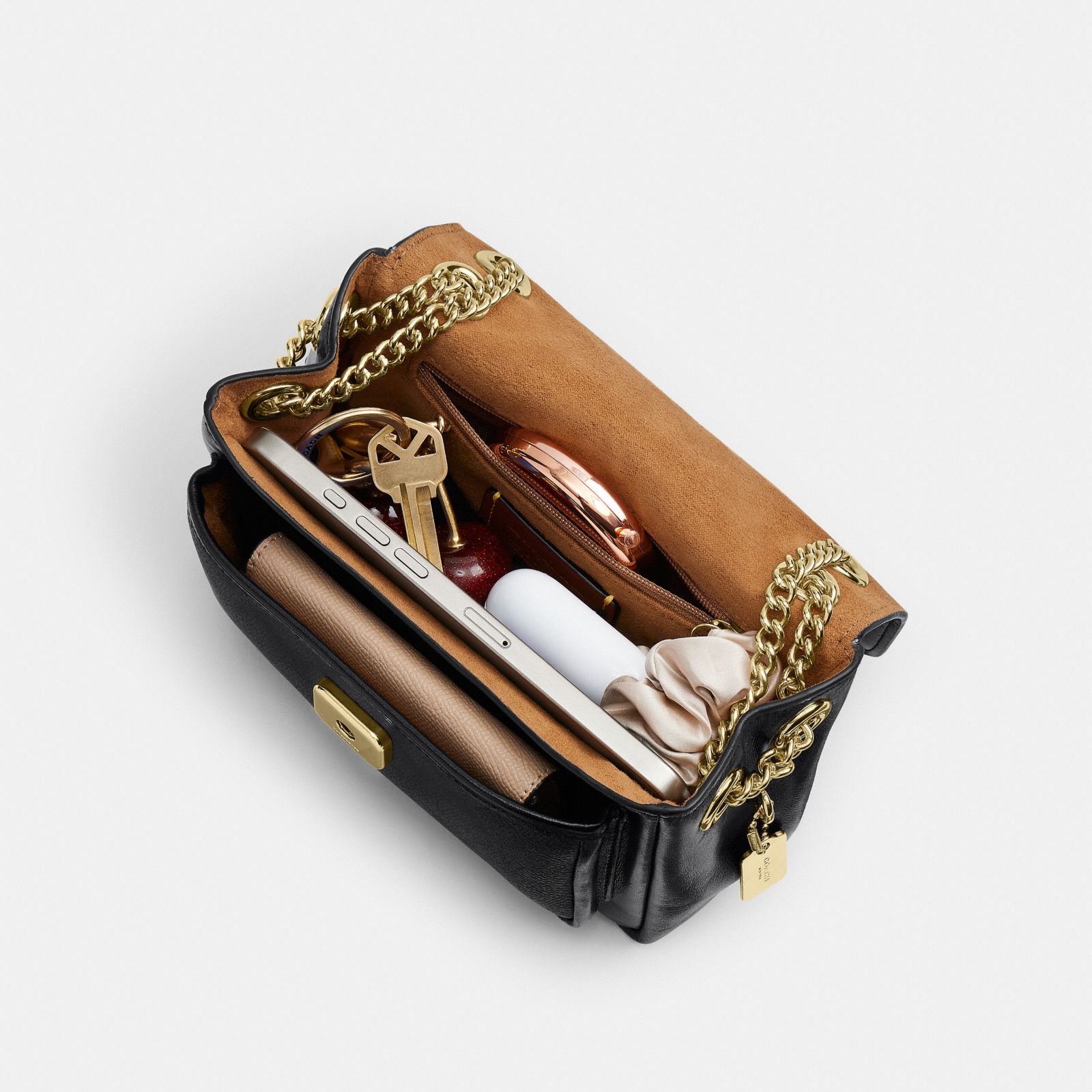Elodie Crossbody Bag 18 In Signature Canvas - Gold/Walnut/Black - view 5