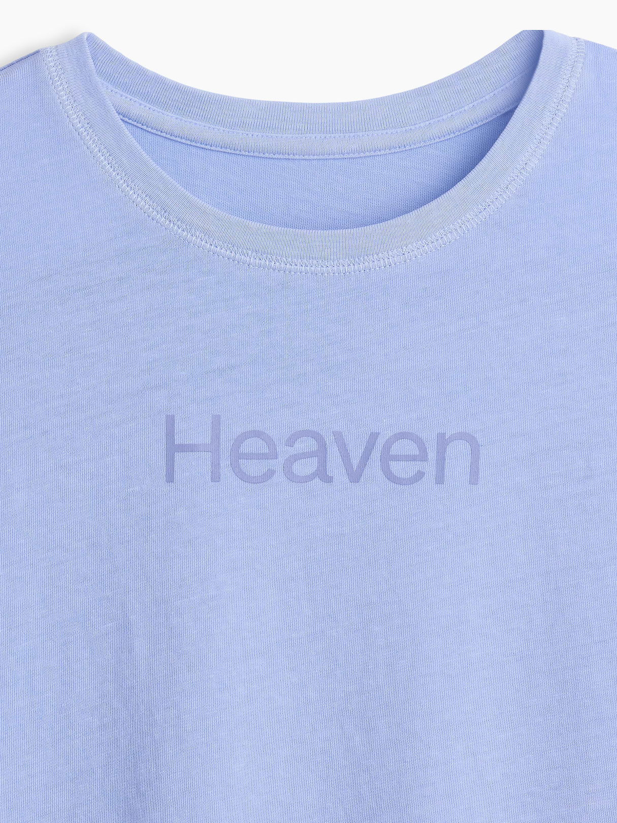 100% Cotton Authentic Shrunken T-Shirt - Heaven blue