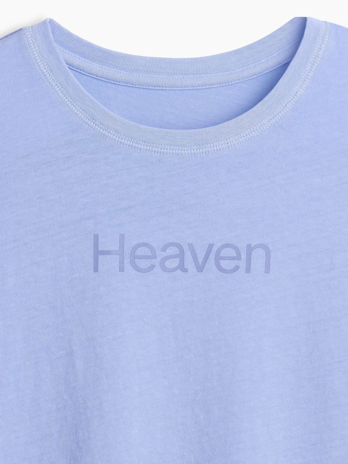 100% Cotton Authentic Shrunken T-Shirt - Heaven blue