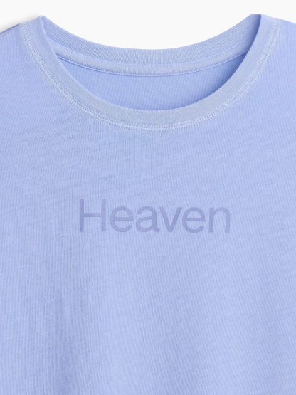 100% Cotton Authentic Shrunken T-Shirt - Heaven blue