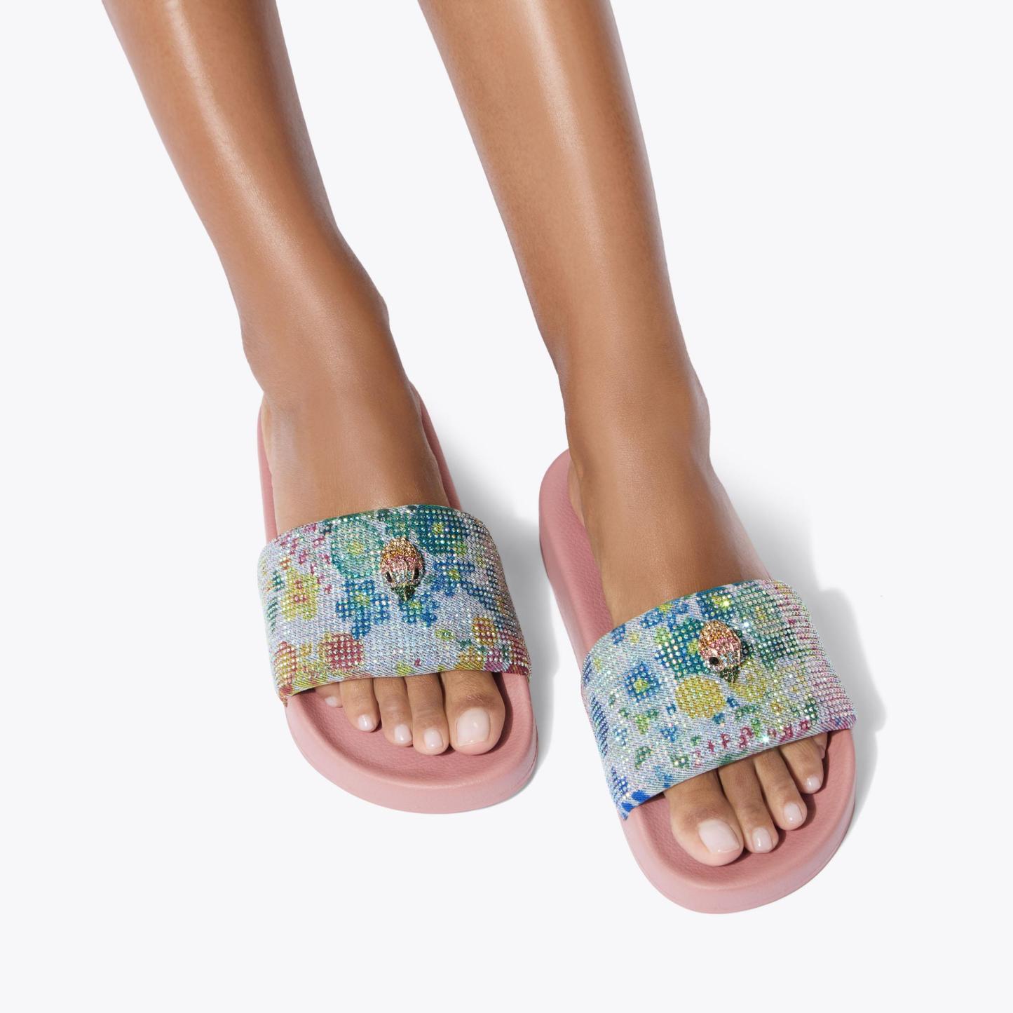 Kurt Geiger London Meena Eagle Slide - Blue - view 2
