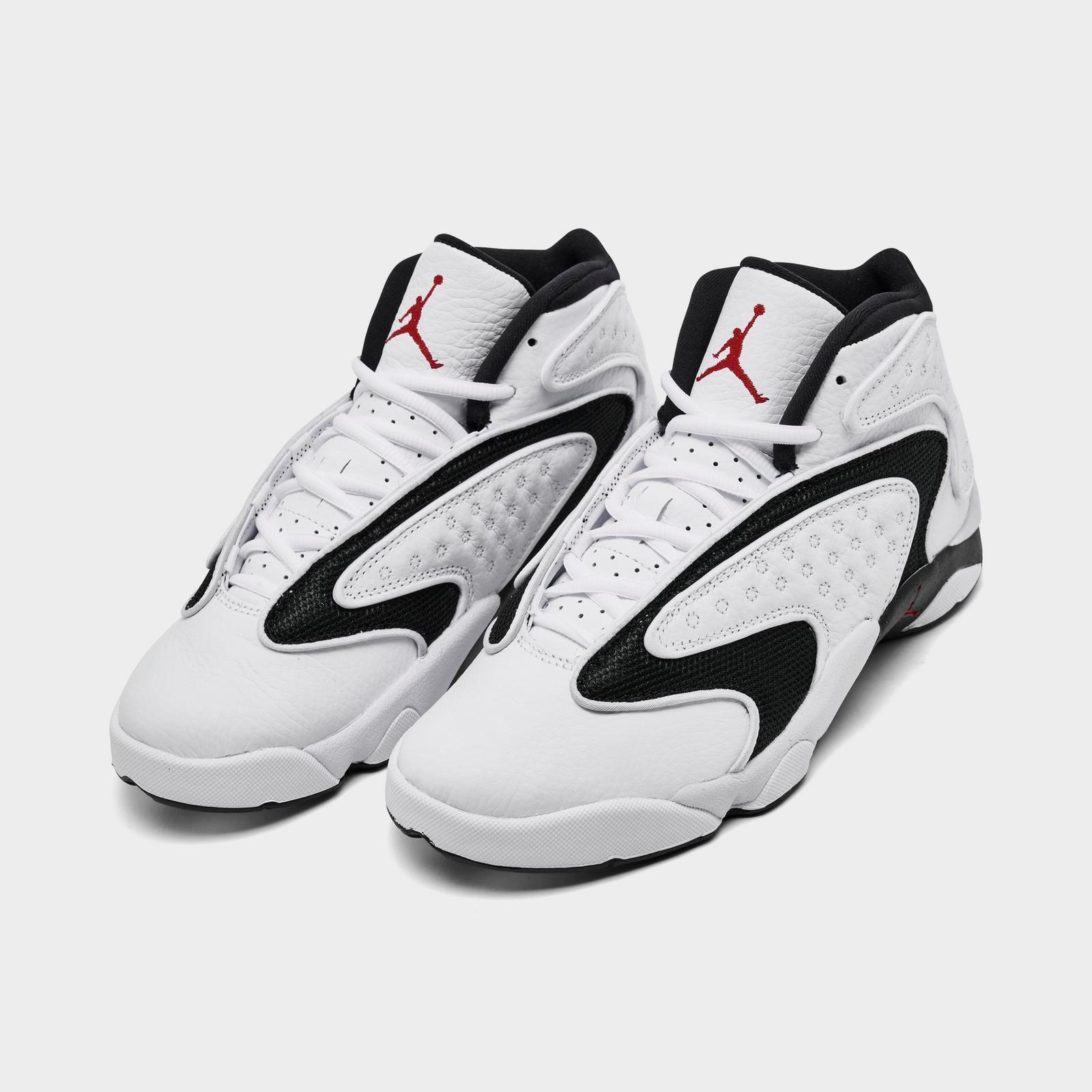 Women's Air Jordan OG Casual Shoes - White/University Red/Black - view 2