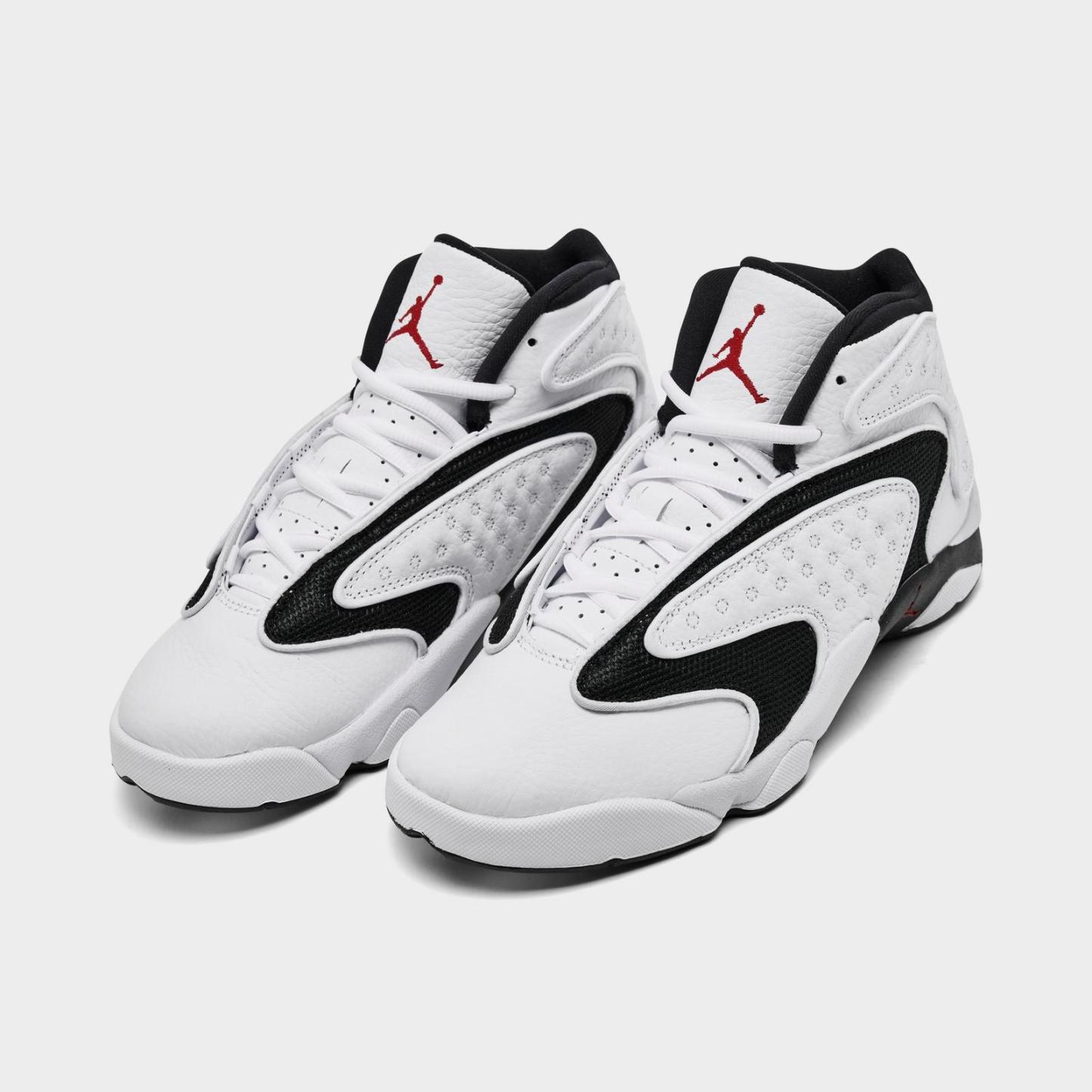Women's Air Jordan OG Casual Shoes - White/University Red/Black - view 2