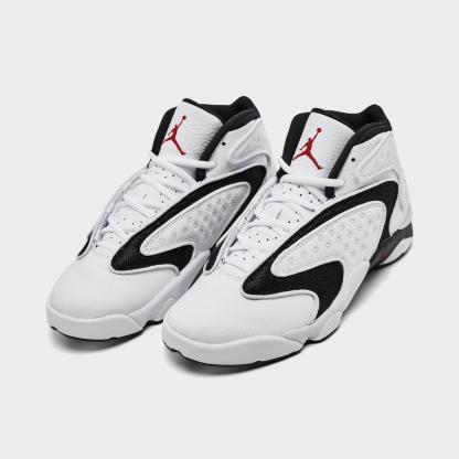 Women's Air Jordan OG Casual Shoes - White/University Red/Black - view 2