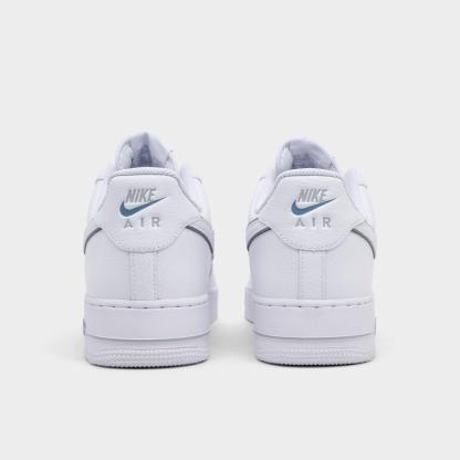 Men's Nithtke Air Force 1 '07 LV8 Casual Shoes - Part 4 - White/Metallic Silver/Wolf Grey/White - Back view