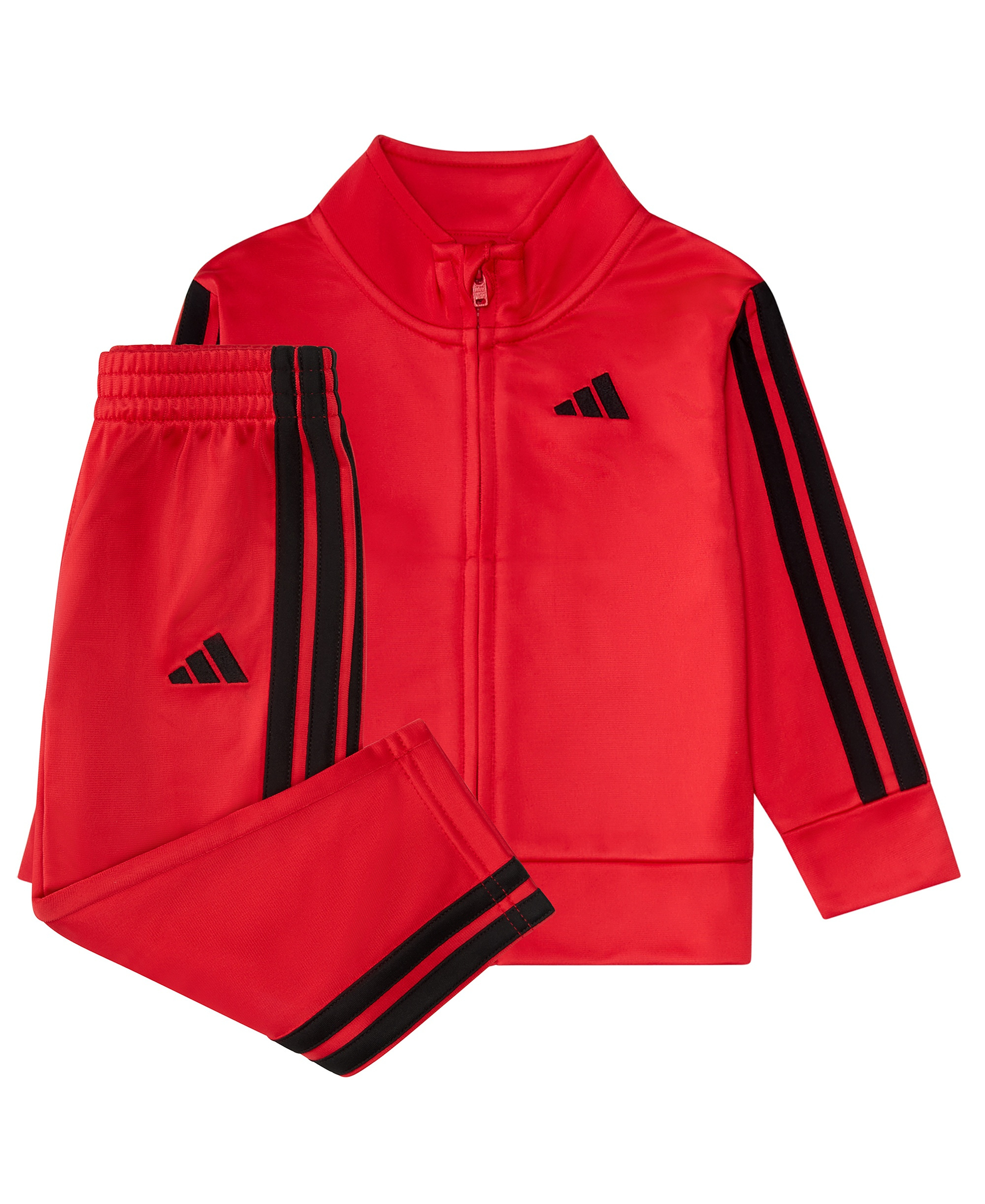 adidas Baby Boys' Stripe Detail Jacket and Joggers, 2-Piece Set - Bright Red