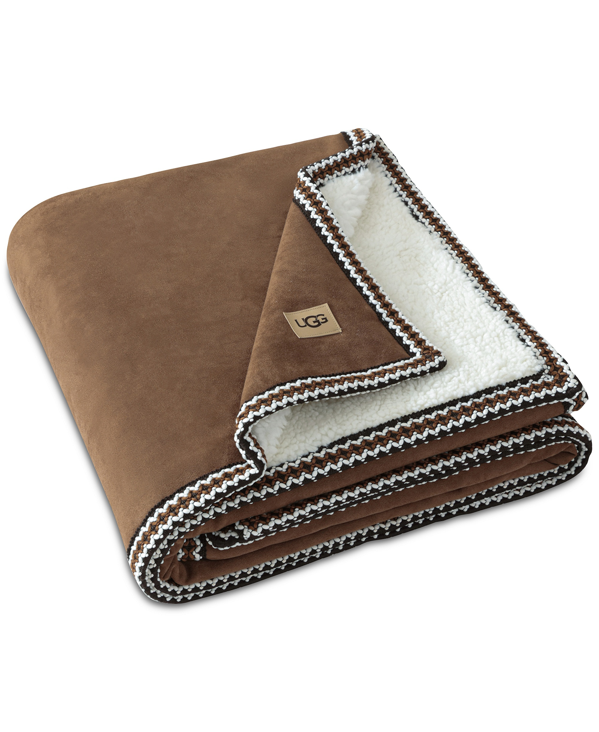 Kirkwood UGG Braid Throw, 50" x 70" - Chestnut