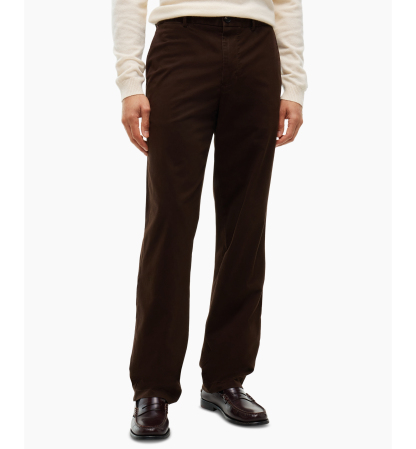 Tommy Hilfiger Men's Regular-Straight Fit Stretch Chino Pants - Dark Coffee