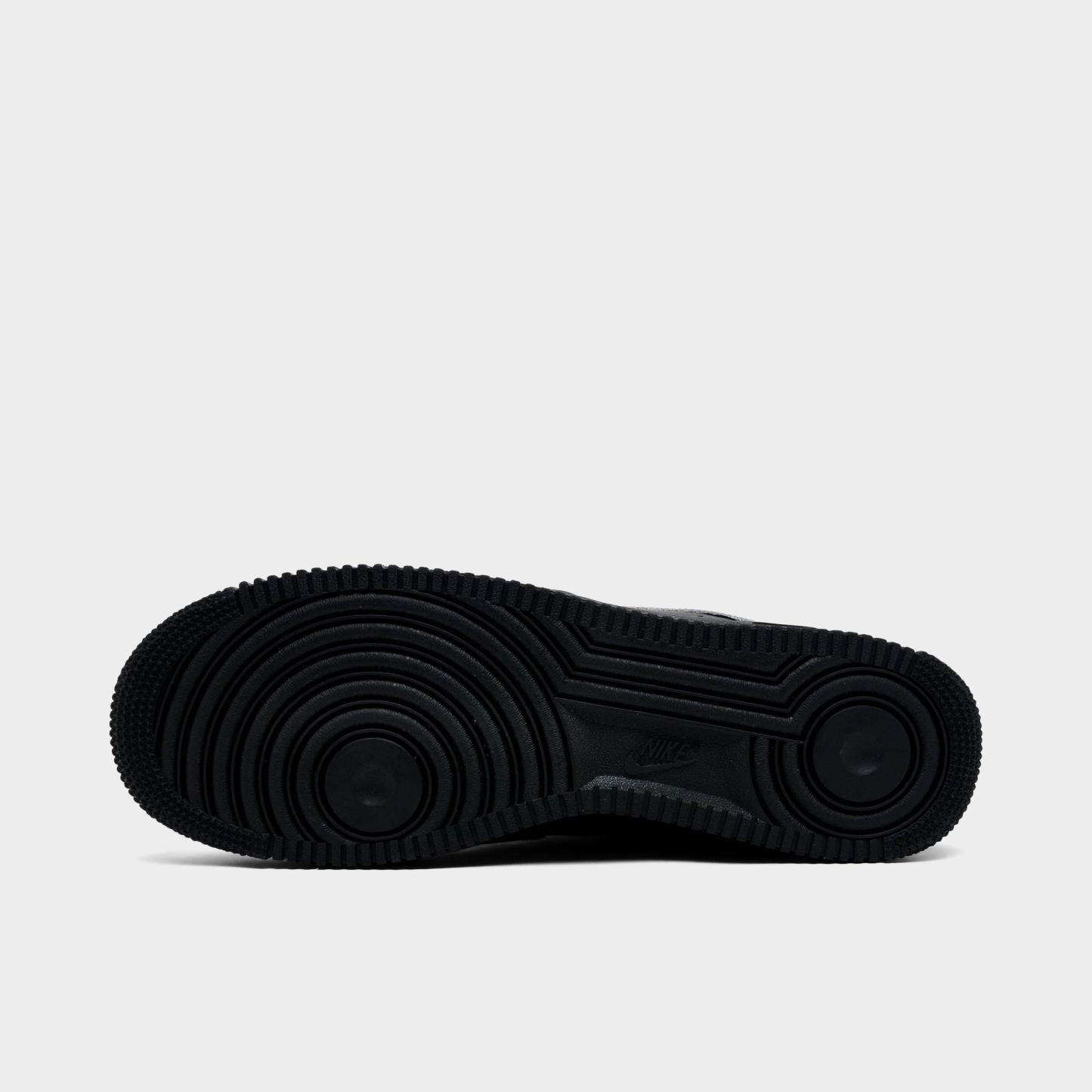 Men's Nithtke Air Force 1 '07 LV8 Casual Shoes - Part 2 - Black/Black/Black/Wolf Grey - Bottom view