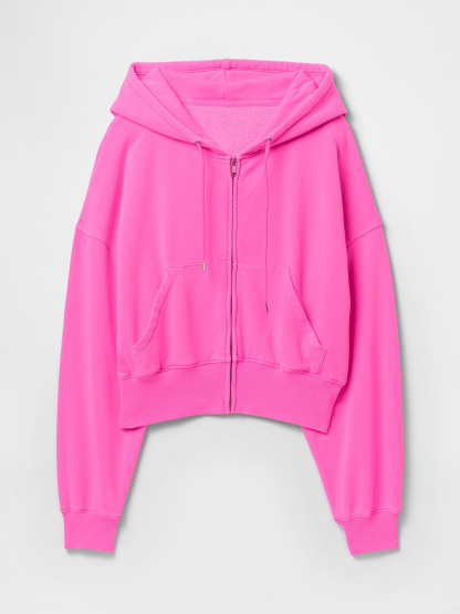 VintageSoft Wedge Zip Hoodie - Standout pink