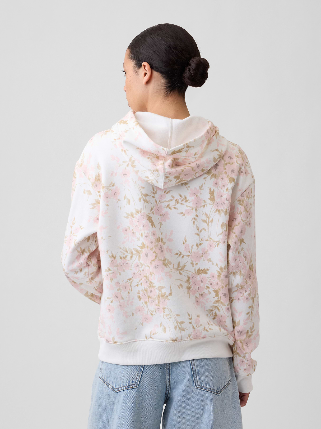 Relaxed Gap Logo Hoodie - New off white floral