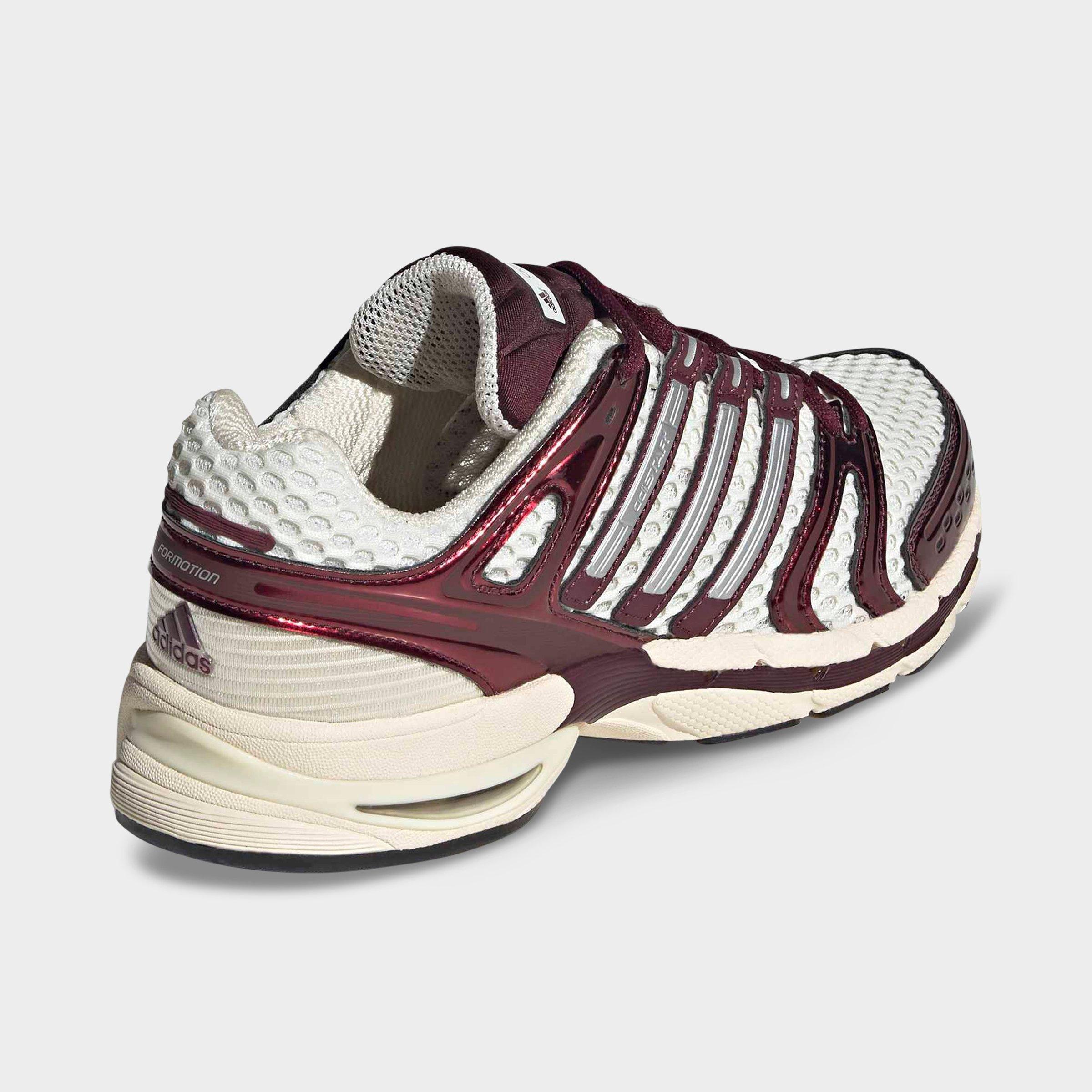 Women's adidas Adistar Control 5 Pony Print Casual Shoes - Part 1 - Cream White/Silver Metallic/Maroon - Back view