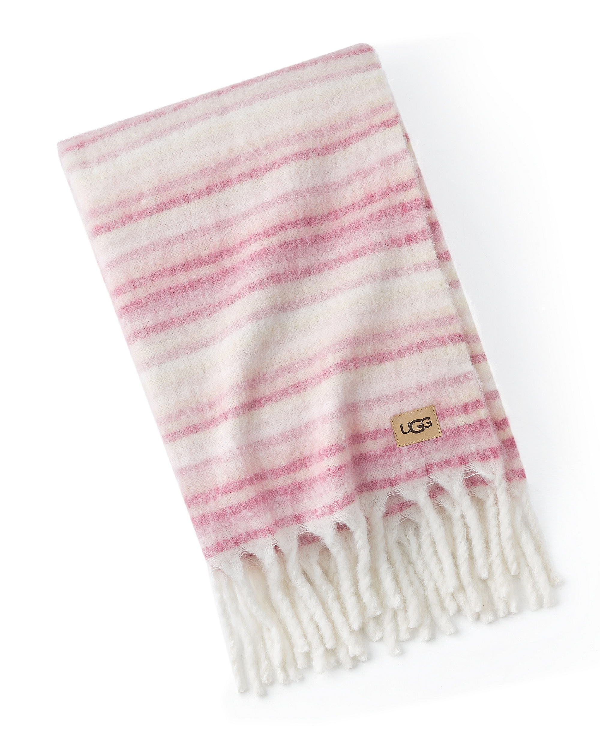 UGG® Joana Striped Throw, 50" x 70" - Dusty Orchid