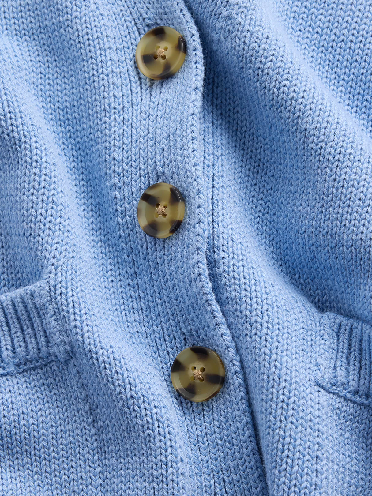 100% Cotton Pocket Sweater Vest - Blue suede