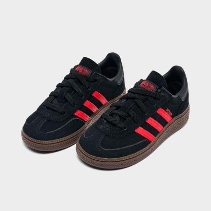 Kids' Toddler adidas Originals Handball Spezial Stretch Lace Casual Shoes - Core Black/Pure Ruby - view 2