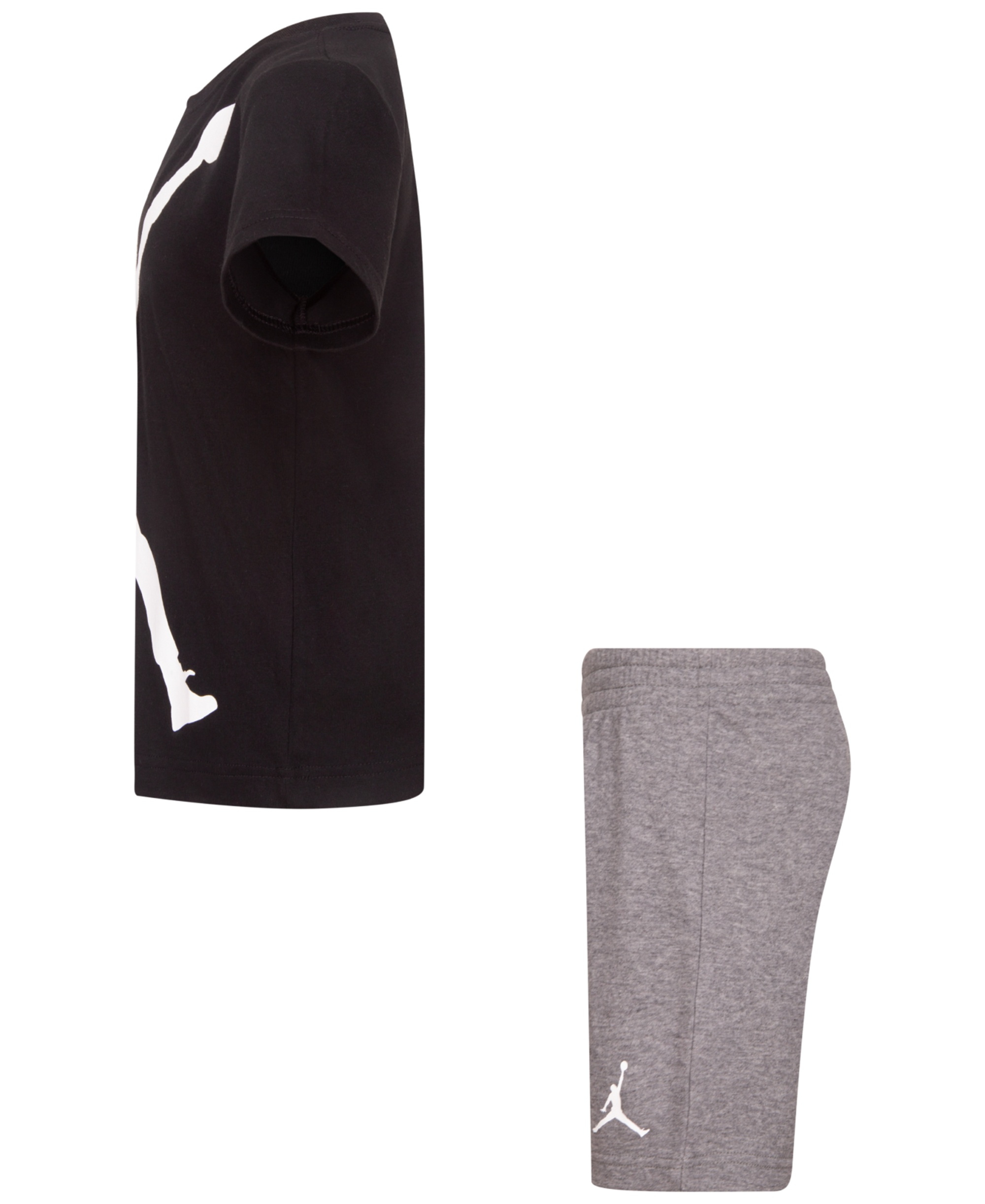 Jordan Boys' 4-7 Jumbo Jumpman T-Shirt and Shorts, 2-Piece Set - Carbon Heather