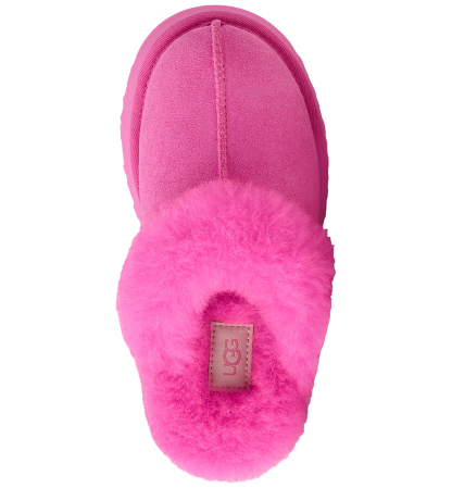 UGG® Kids Round Toe Disquette Slippers - Bright Fuchsia