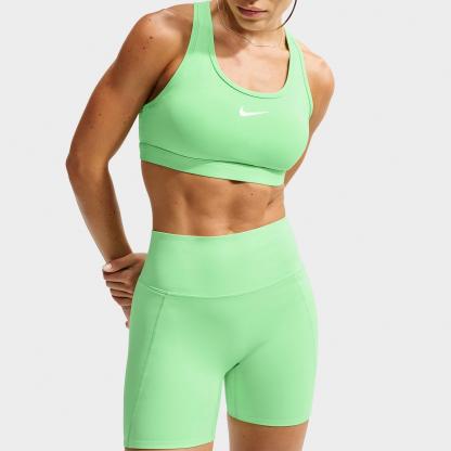 Women's Nithtke Swoosh Medium Support Sports Bra - Illusion Green/White