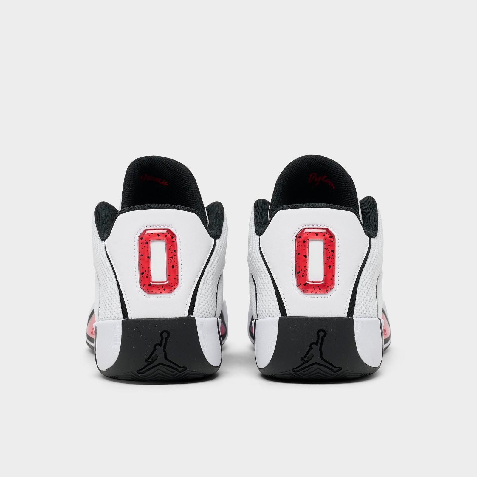 Men's Jordan Tatum 4 Basketball Shoes - White/University Red/Black - view 4