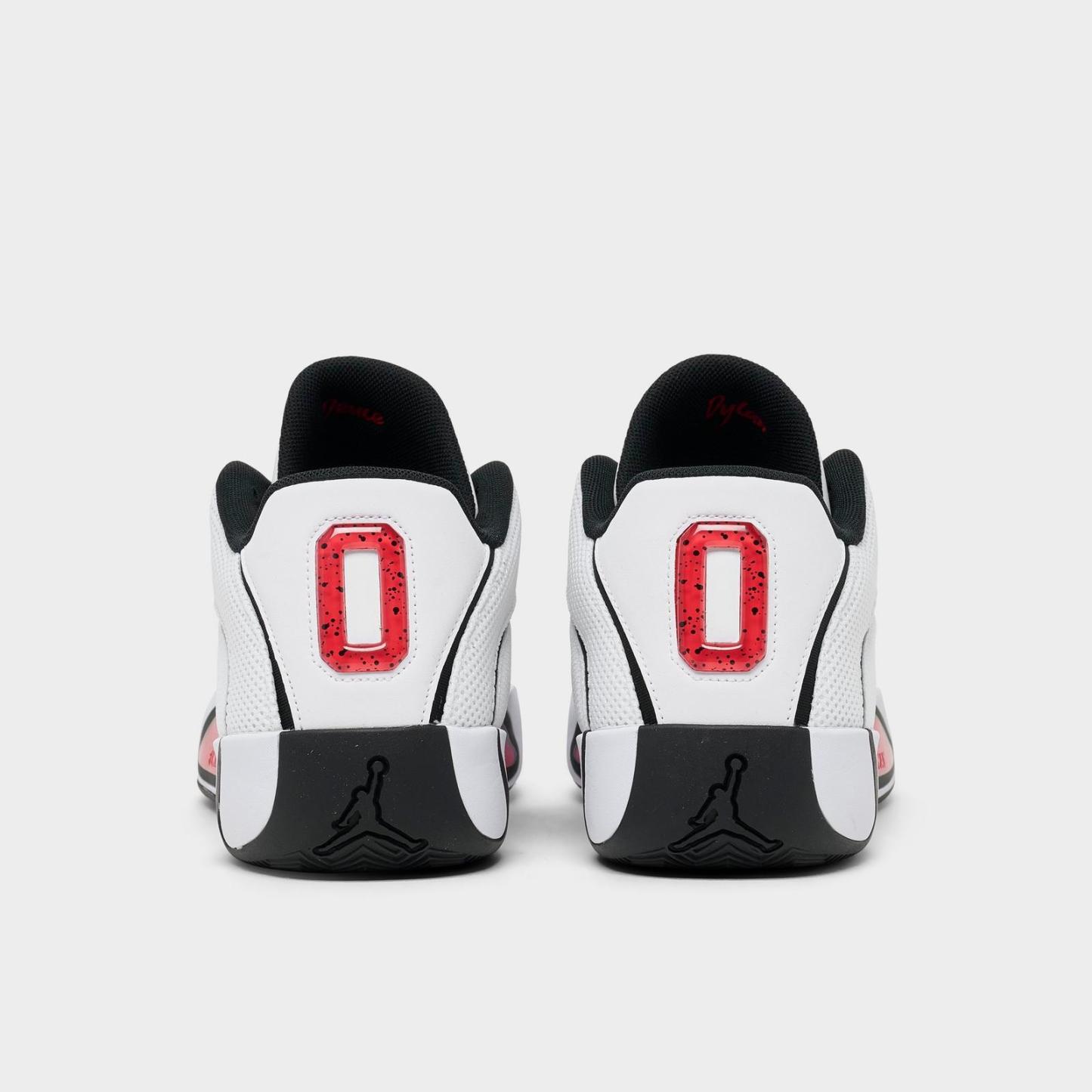 Men's Jordan Tatum 4 Basketball Shoes - White/University Red/Black - view 4